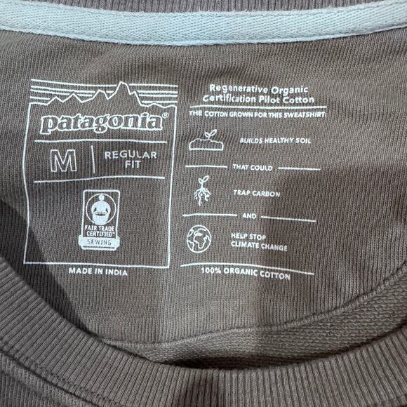 Patagonia Noble Grey Organic Cotton Crewneck Sweatshirt Women’s M - Picture 6 of 8